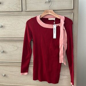 Red & pink simple top